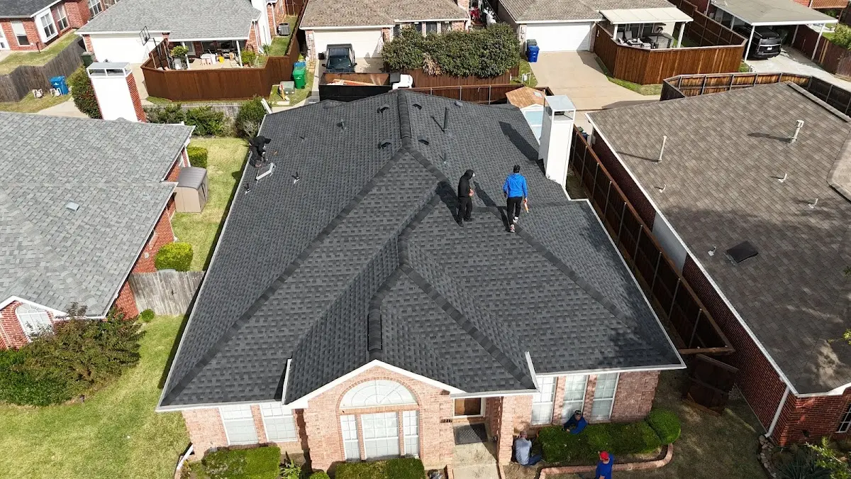 Slate & Tile Roof Repair work in progress on a Ceres property